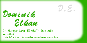 dominik elkan business card